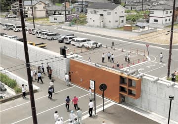 宮城県沖地震42年　陸閘閉鎖システム開始　感染症踏まえ防災訓練