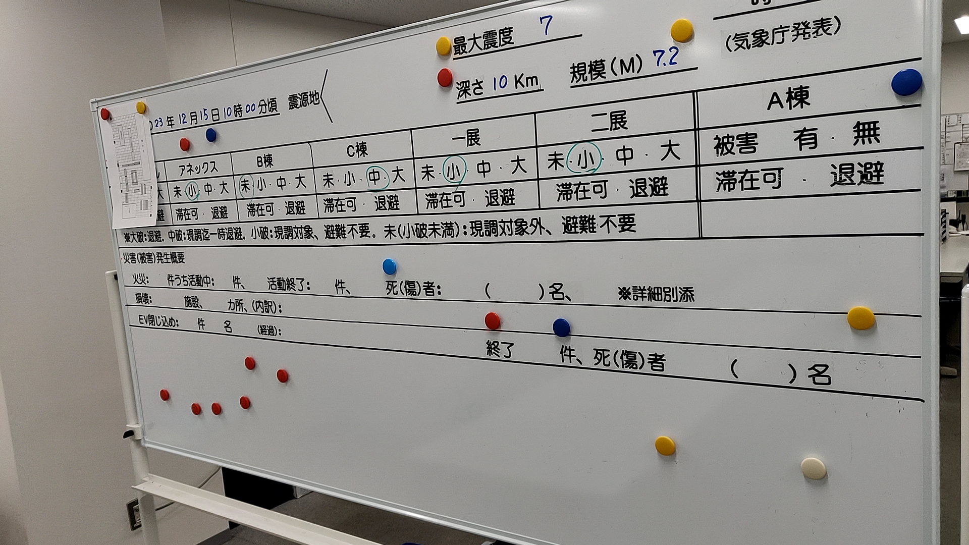 動きやすい対策本部のディテールを随所に