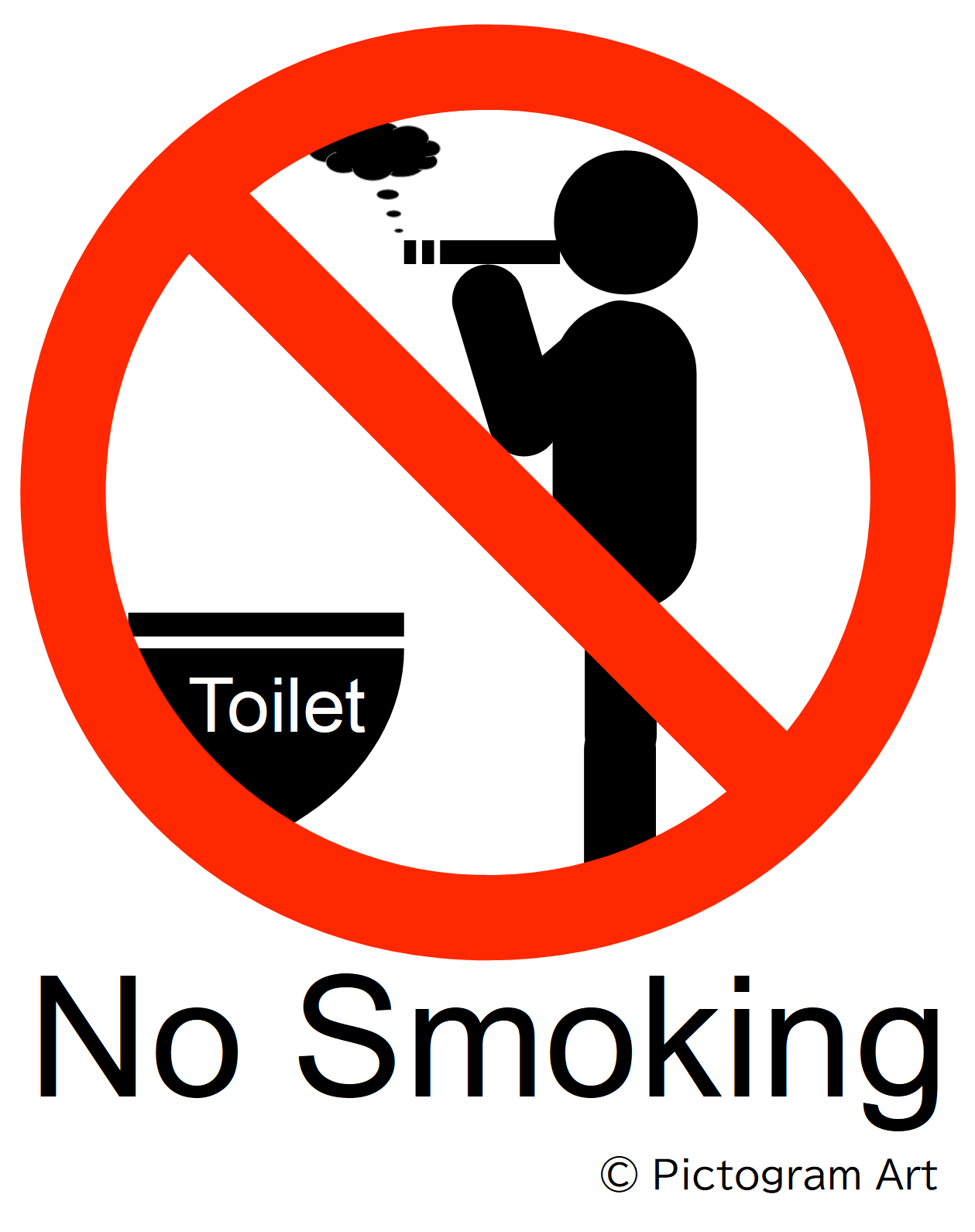 公共トイレ内は「当然」禁煙です！