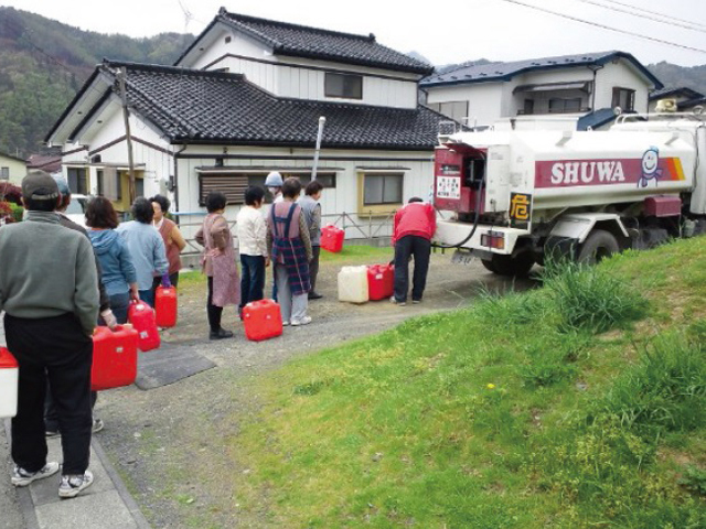 被災地の燃料を絶やすな！（シューワ株式会社）