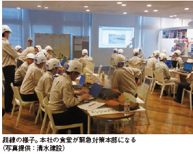 企業2　清水建設　国内約2000件の工事現場を守る