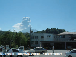 企業の対策③　建設業における噴火対策　浅間山を想定した噴火BCP火山警報レベルが発動基準