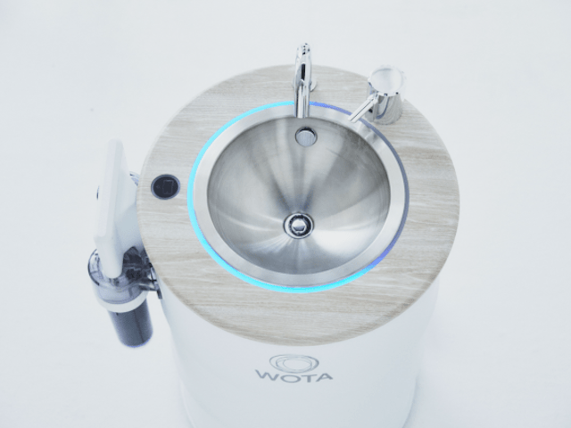 水インフラの要らない水循環型ポータブル手洗い機