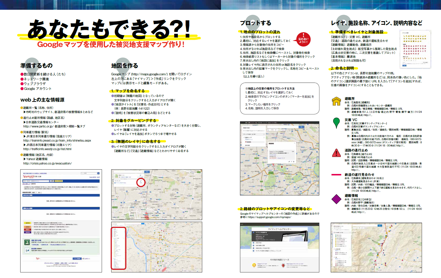 あなたもできる?!　Googleを利用した被災地マップ作り