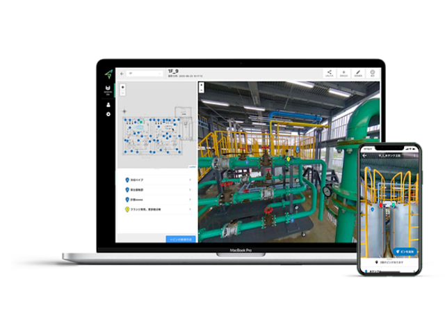 現場の情報を360度パノラマVRで管理