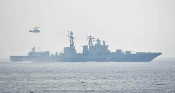 中国とロシア9隻、日本海で訓練　防衛省が確認、射撃も