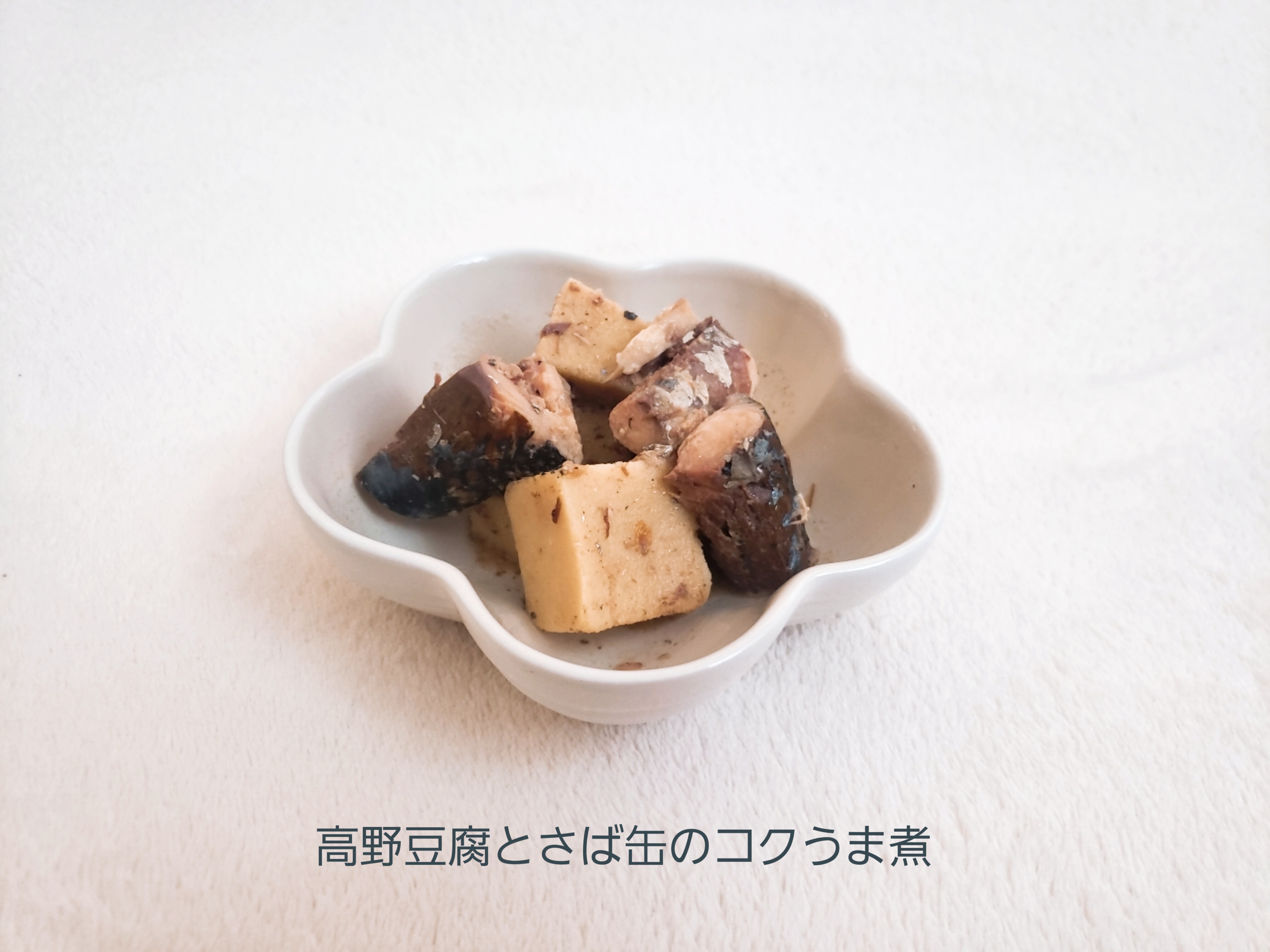 高野豆腐とさば缶の簡単コクうま煮