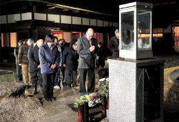 ＜阪神大震災２３年＞陸前高田　分灯守り共に祈る