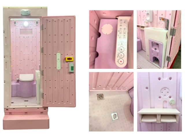 運営者負担軽減と快適性向上を図った仮設トイレ